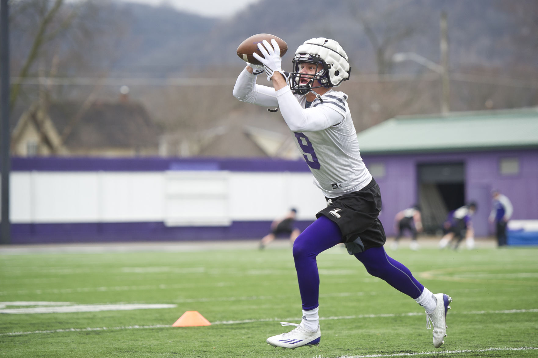 Winona State Football spring practice 01